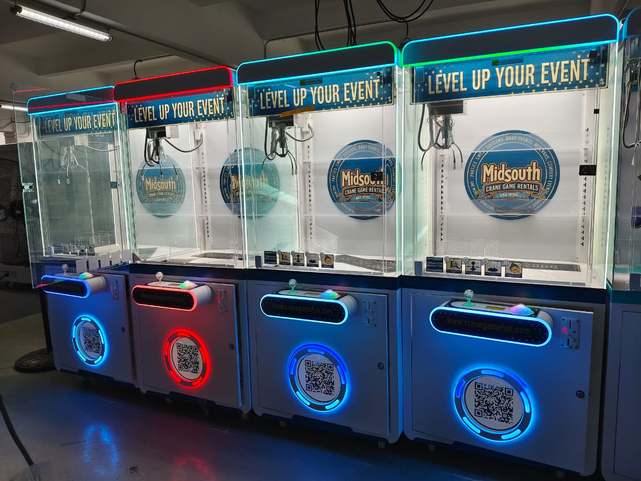 Crane game machine setup